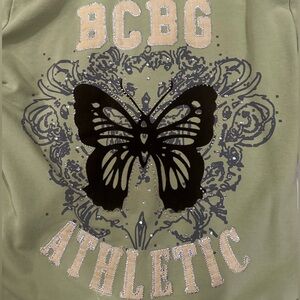 bcbg maxazria green zip up y2k fitted zip up